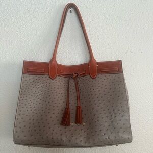 Dooney & Bourke ostrich embossed Ariel tote bag